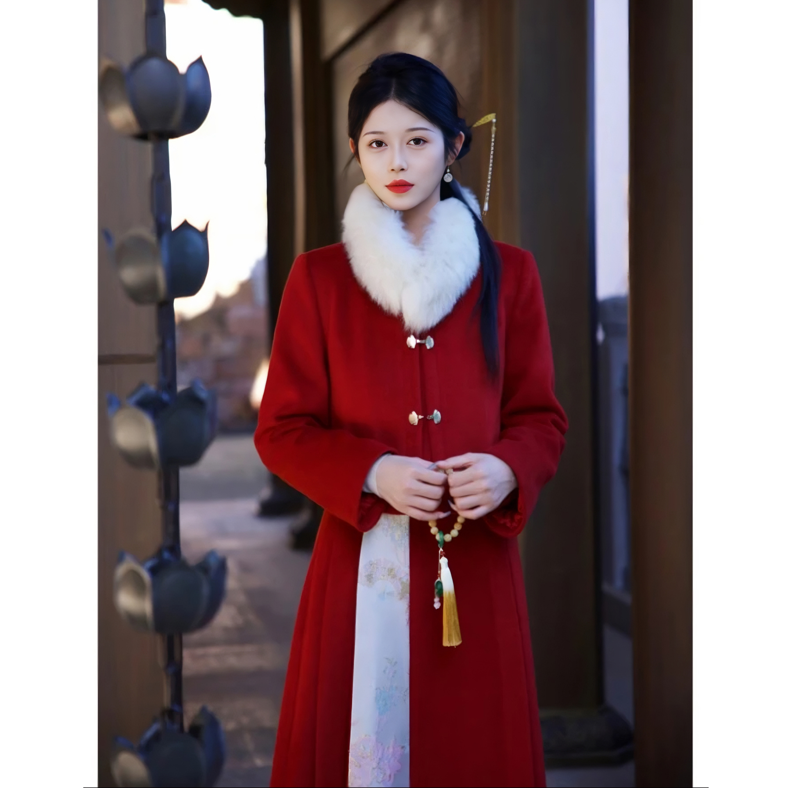 【新年快乐】红色新中式国风套装女秋冬新款气质洋气马面裙两件套