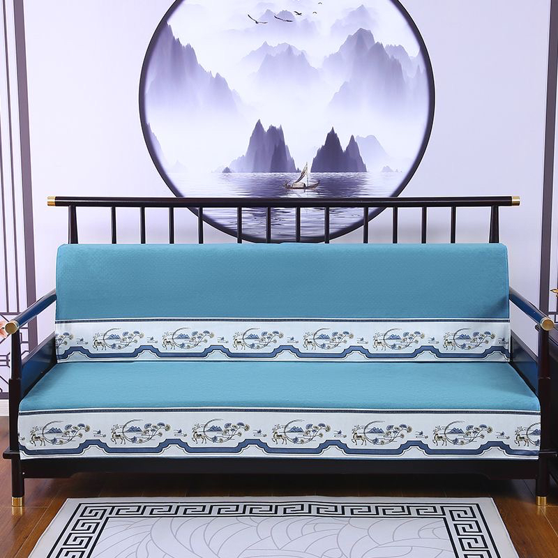 四季通用防滑加厚雪尼尔沙发垫中式直排贵妃沙发套罩靠巾