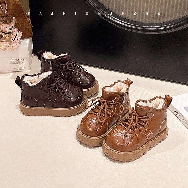 宝宝棉鞋冬季婴儿鞋子软底学步鞋男童雪地靴加绒加厚女童保暖短靴