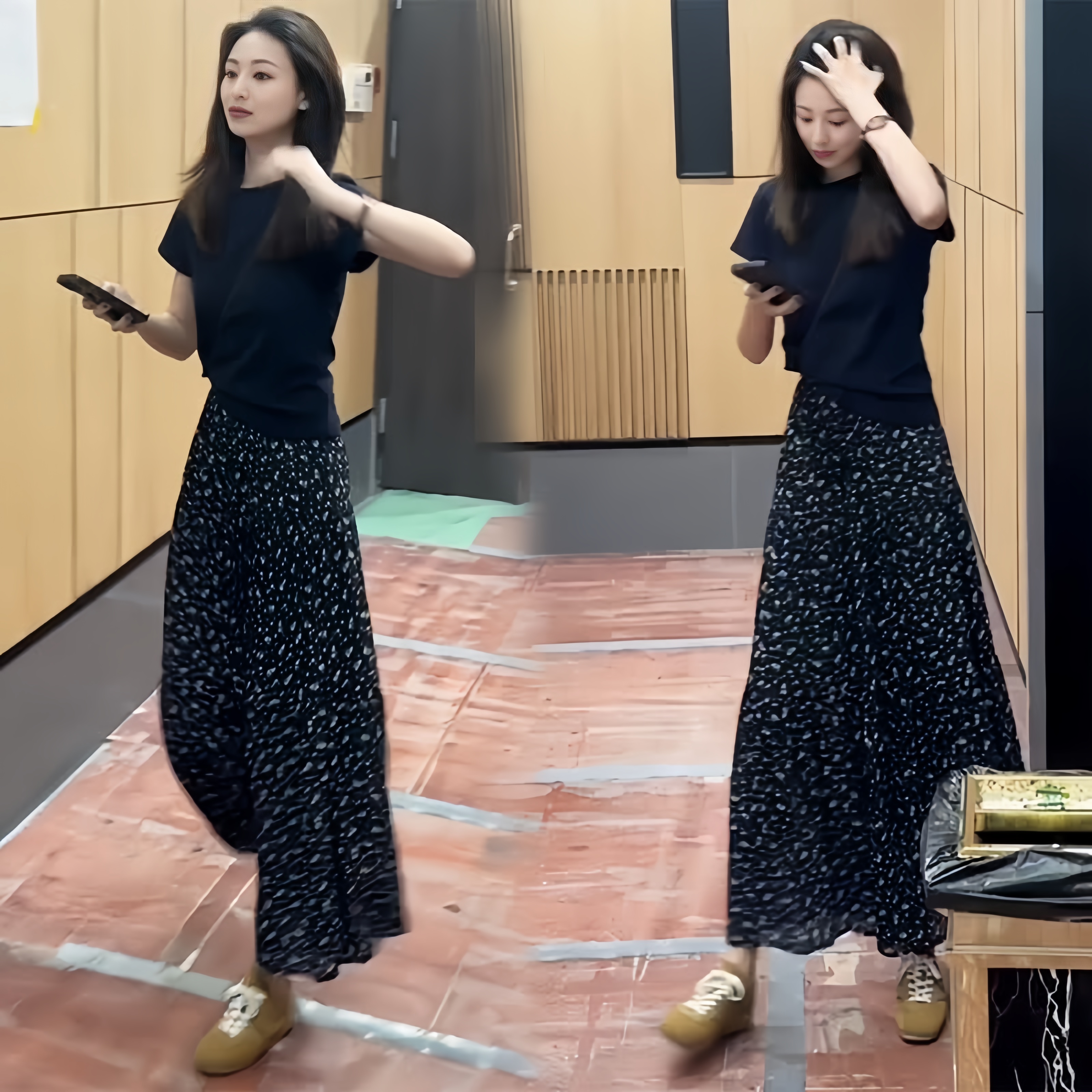 碎花半身裙复古高腰碎花大摆裙套装2025夏季修身圆领短袖t恤穿搭