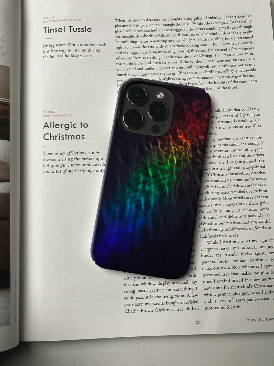 彩虹水波手机壳适用于苹果16promax小众个性简约ins艺术轻薄15/14