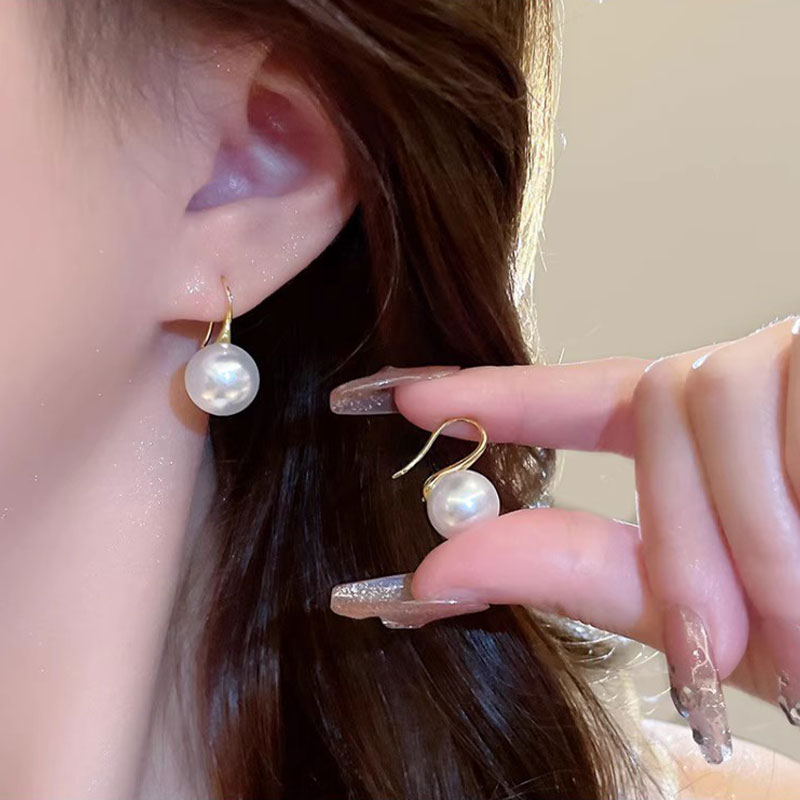轻奢高级感仿珍珠耳钉女设计网红耳环法式气质名媛风耳饰耳钩4538