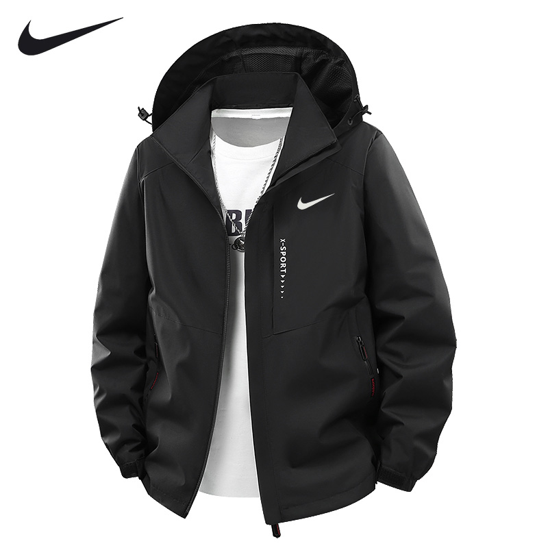 【官方奥特莱斯】冲锋衣秋冬季登山夹克男宽松加肥大码外套男时尚男