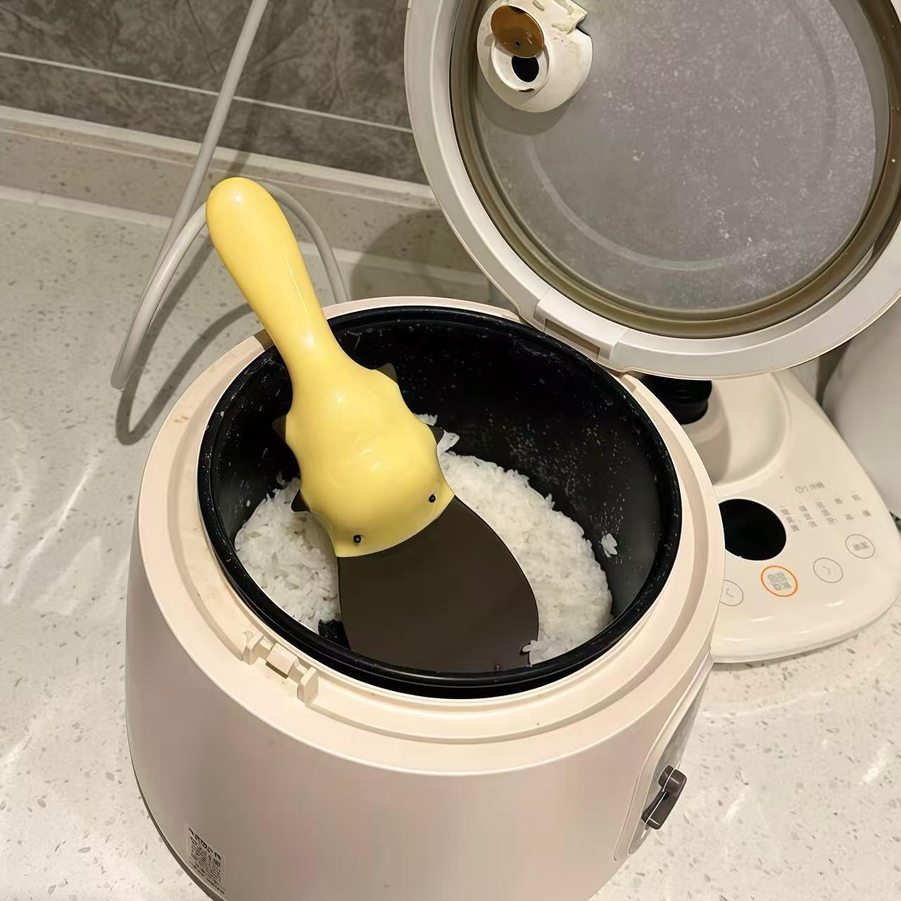 鸭嘴兽米饭勺不粘米耐高温防烫盛饭勺子搞怪趣味家用硅胶厨房餐具