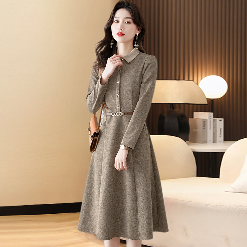 小个子气质高级感长袖连衣裙女秋2025新款广州十三行爆款女装裙子