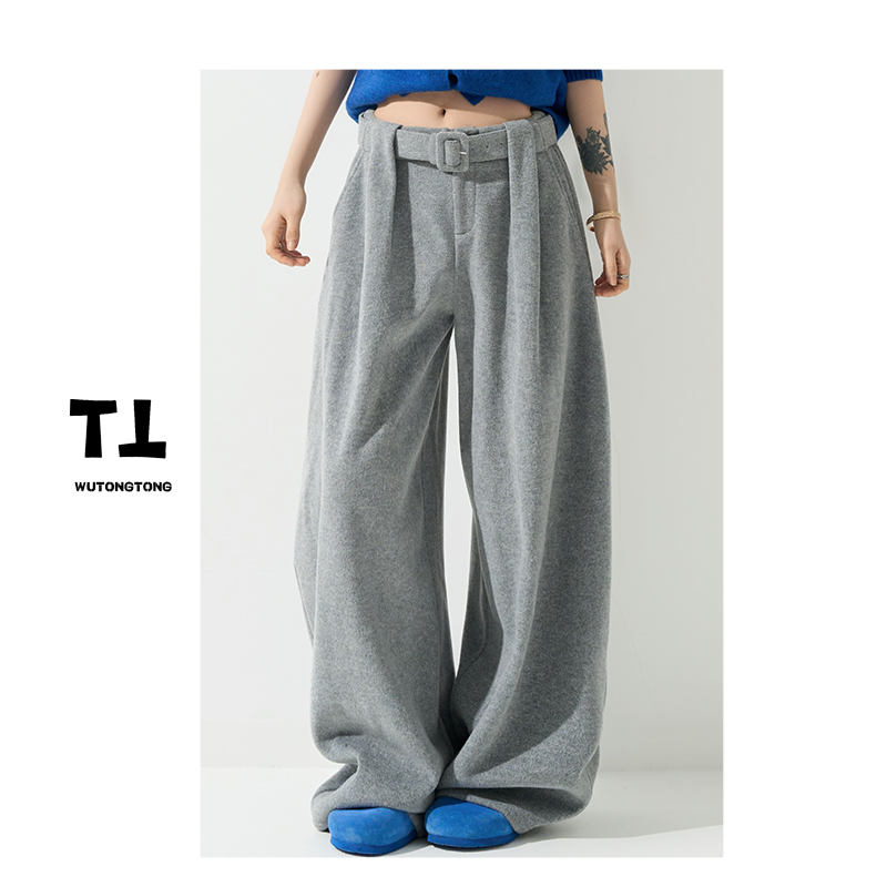 现货【浆果印记】秋冬季新款休闲裤宽松阔腿裤女韩版百搭长裤62821