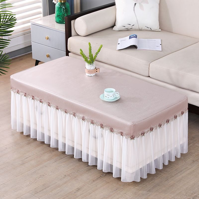茶几桌布防水防油套罩长方形餐桌家用防滑全包电视柜防尘台布新款