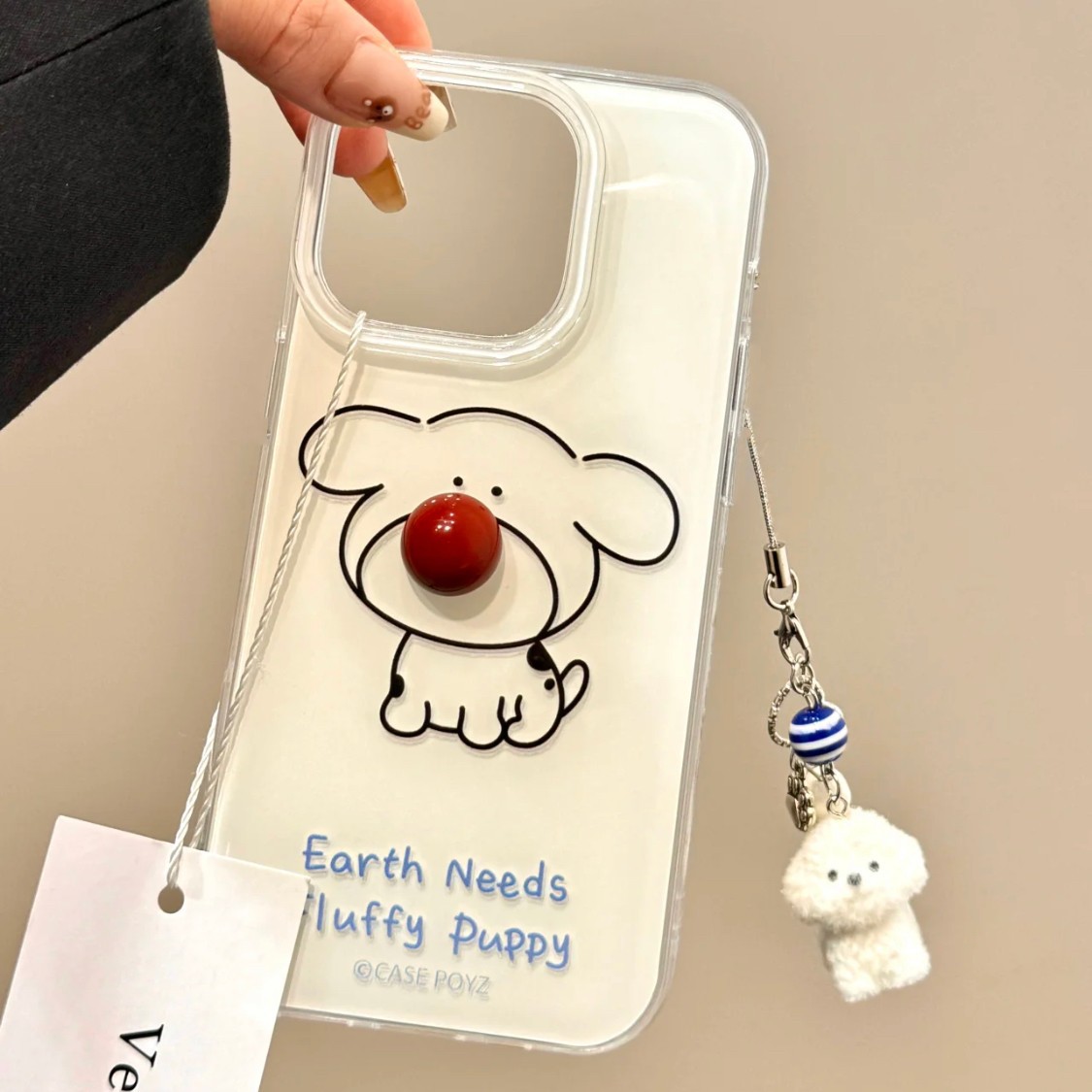 简约英文线条小狗适用苹果17ProMax手机壳16Pro女14/13新15ProMax