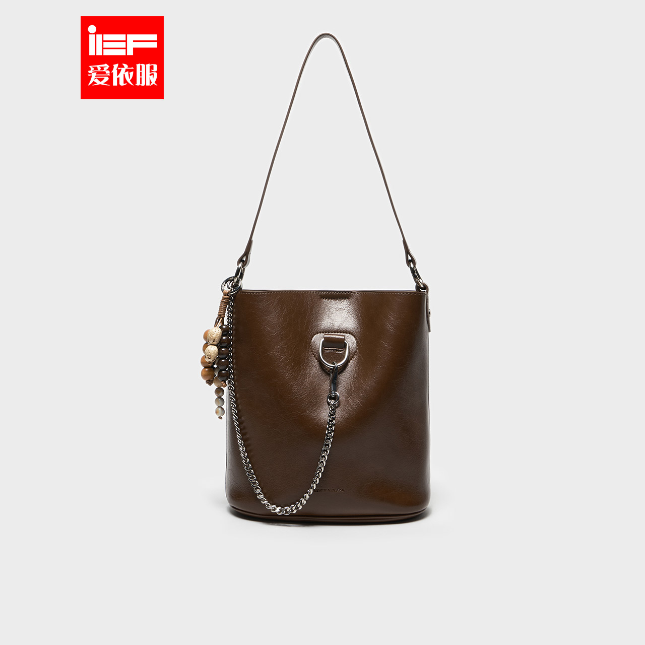 IEF/爱依服时尚女包2025新款法式复古风流行爆款大容量单肩水桶包