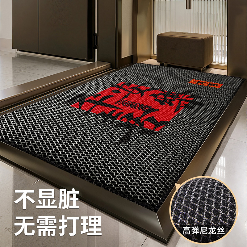 入户门地垫新款豪宅家用弹力门垫防滑耐脏室外进门地毯门内脚垫子