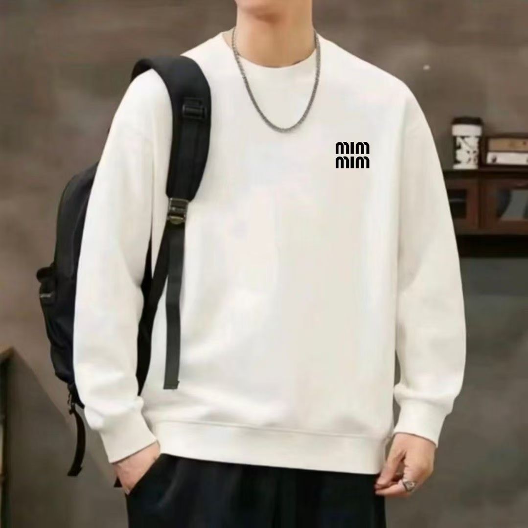 400克华棉圆领加绒保暖休闲长袖卫衣加厚时尚百搭男女款加绒-mi