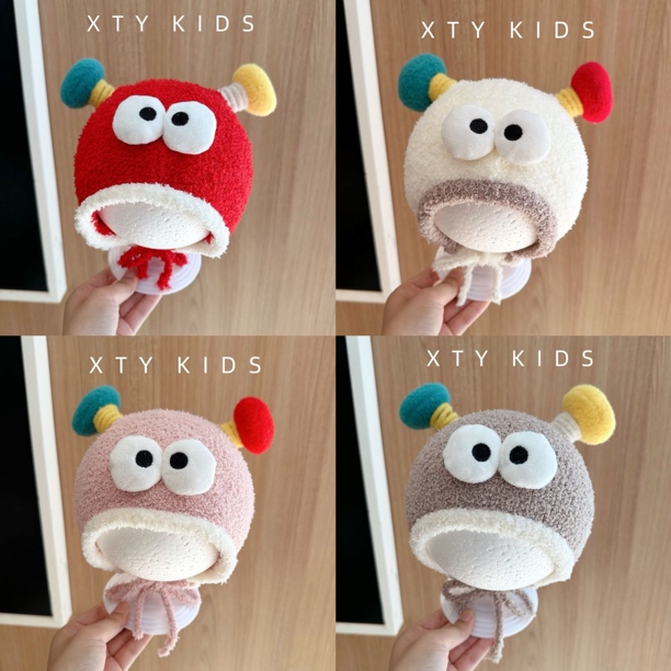 休闲风短檐圆顶保暖帽子大檐冬天男嘻哈风套头帽