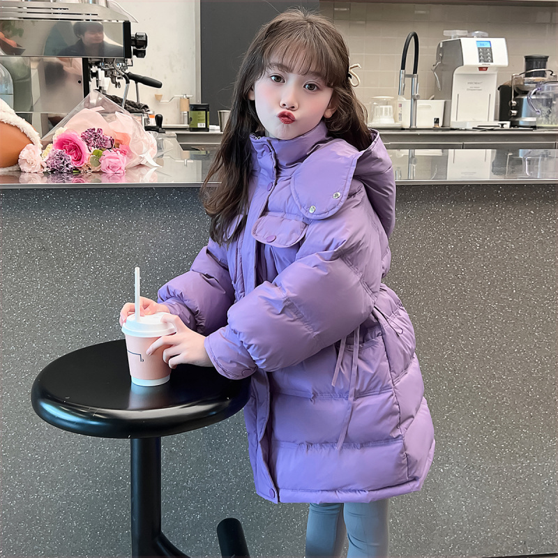 女童冬装外套棉袄儿童装新款洋气红色棉服小女孩冬季棉衣