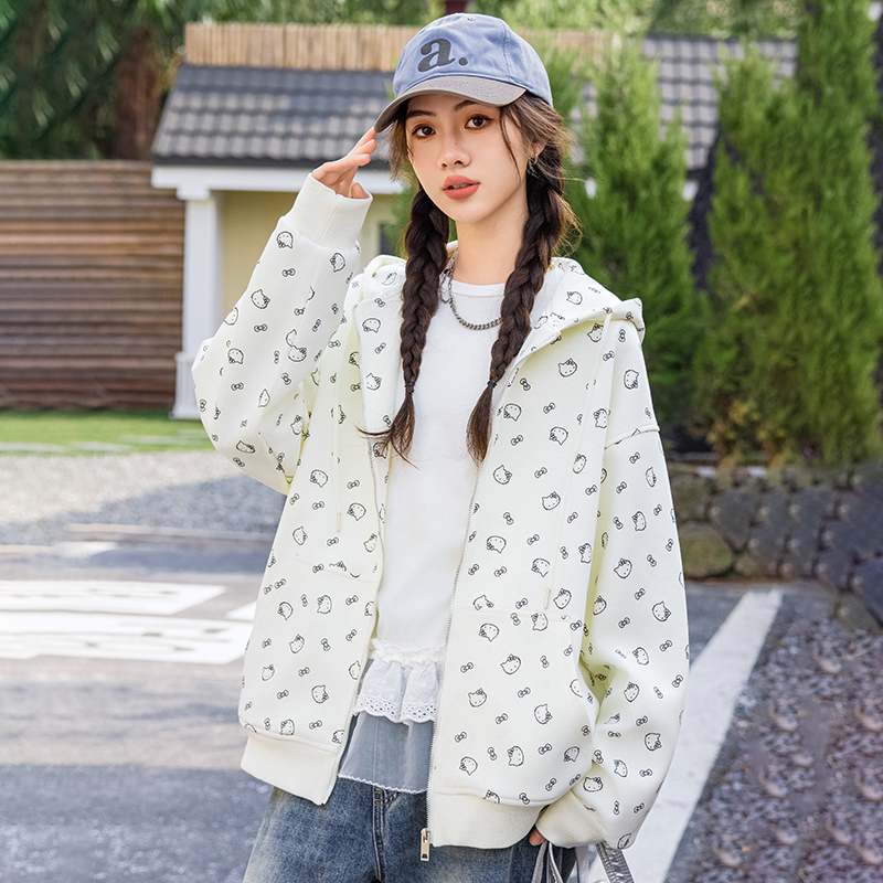 初中生秋季运动休闲外套2025新款高中学生少女孩大童卫衣开衫洋气