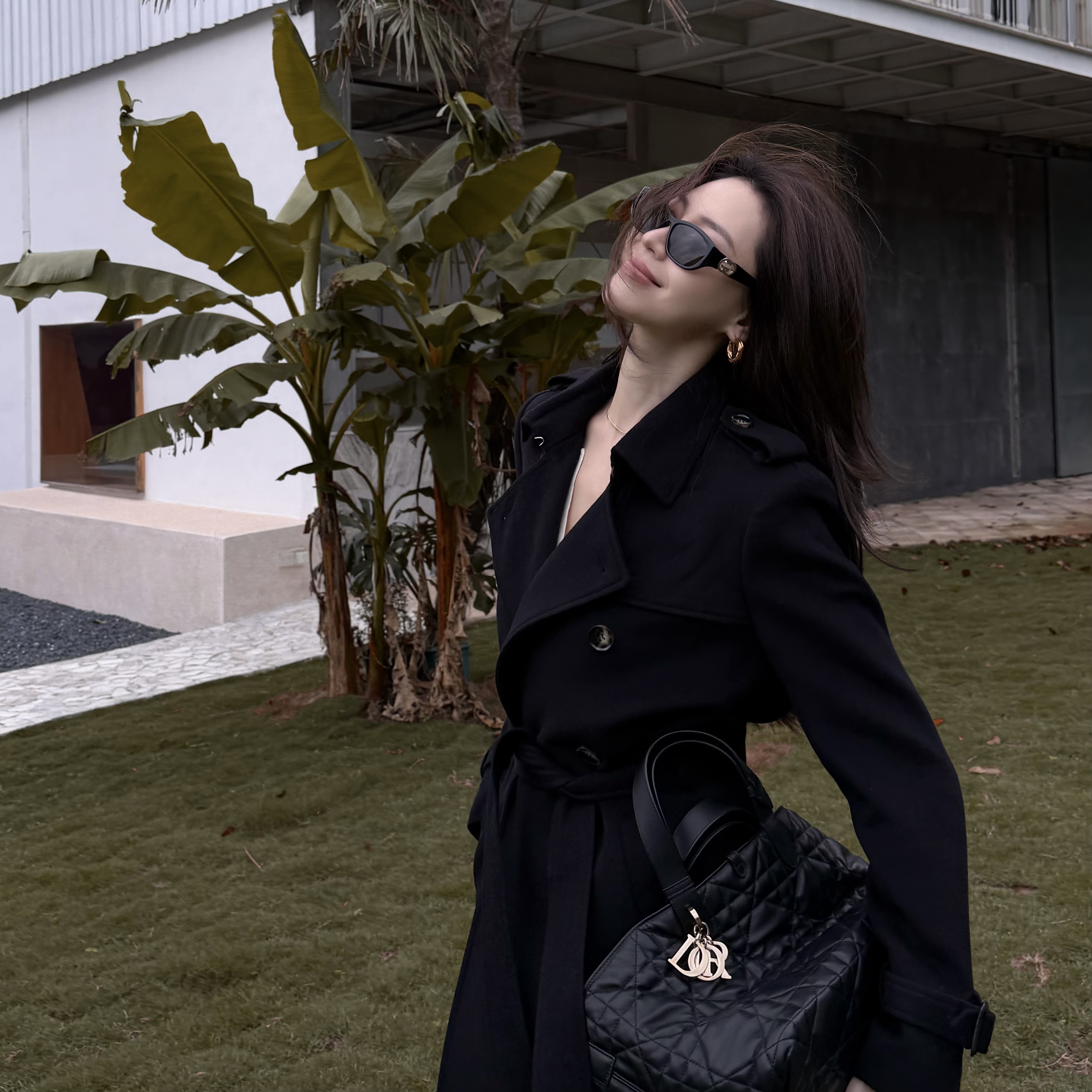 王嬛嬛MsLime【竹影 】山羊绒&羊毛腰带毛呢外套HD2C0830秋冬服装