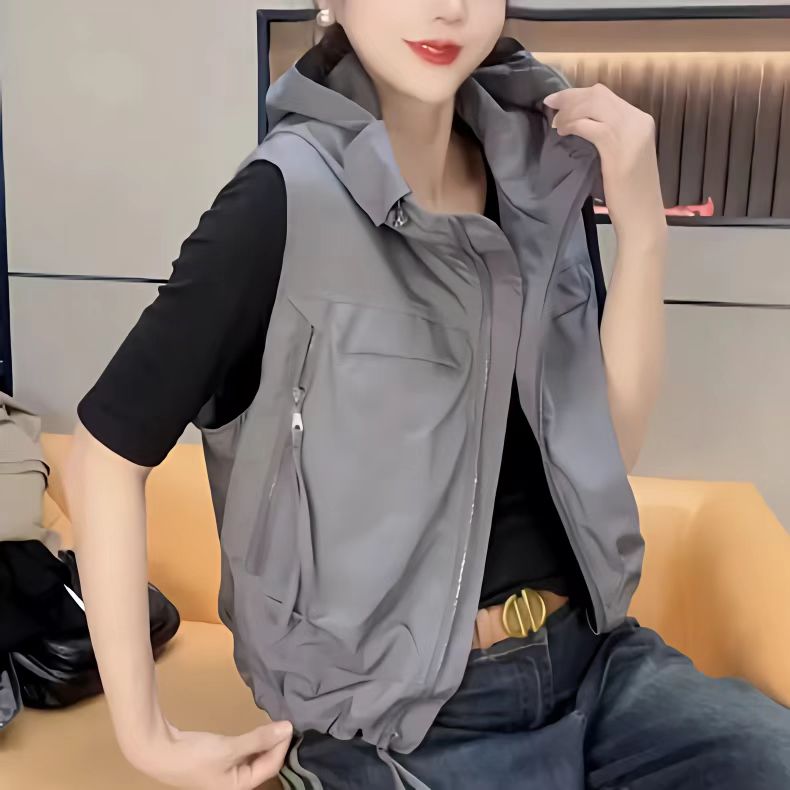 休闲马甲外套女短款小个子马夹外穿无袖上衣2024新款春秋女装坎肩