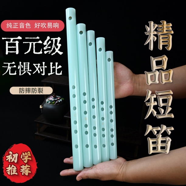 短笛笛子新型笛子零基础成人初学入门古风短笛送教材口袋笛无膜笛