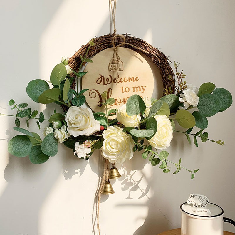 墙面上欢迎花环挂件客厅餐厅卧室房间装饰墙电视背景墙创意壁挂饰