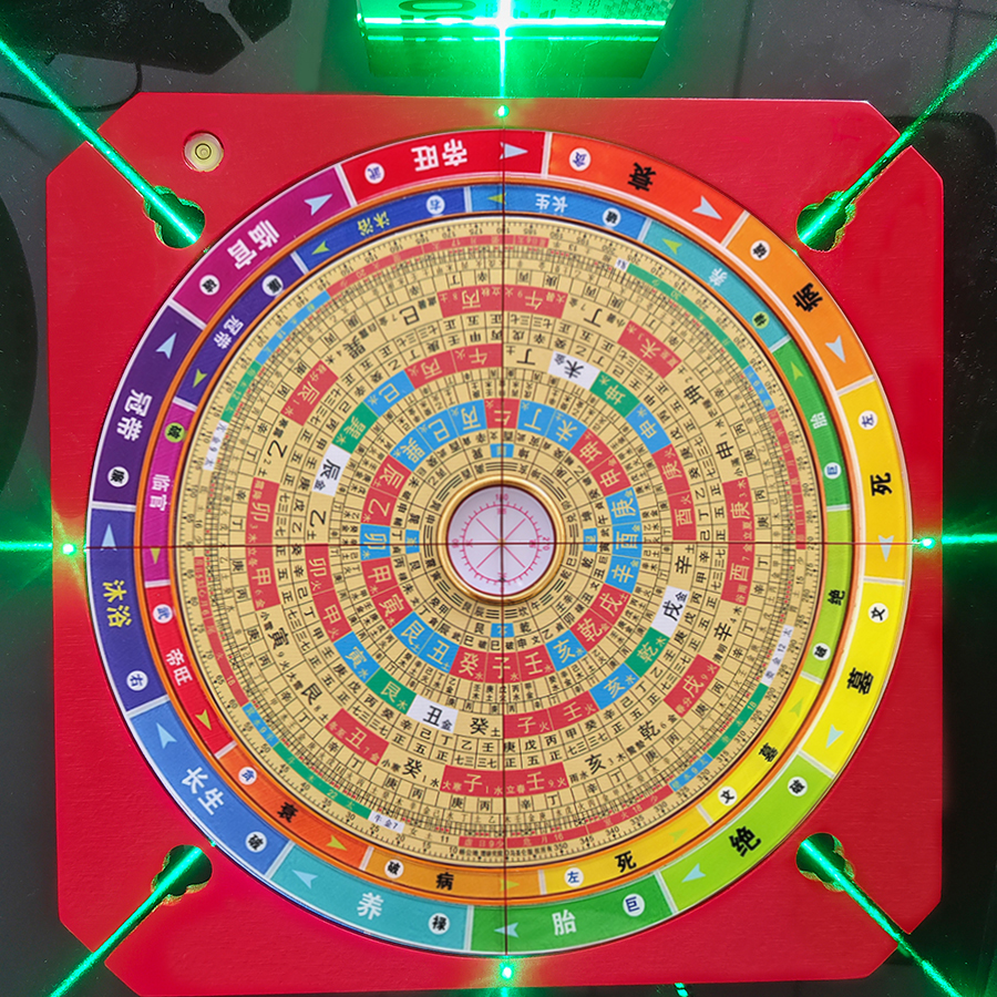 10寸双十二长生大字版八面激光高精度罗盘