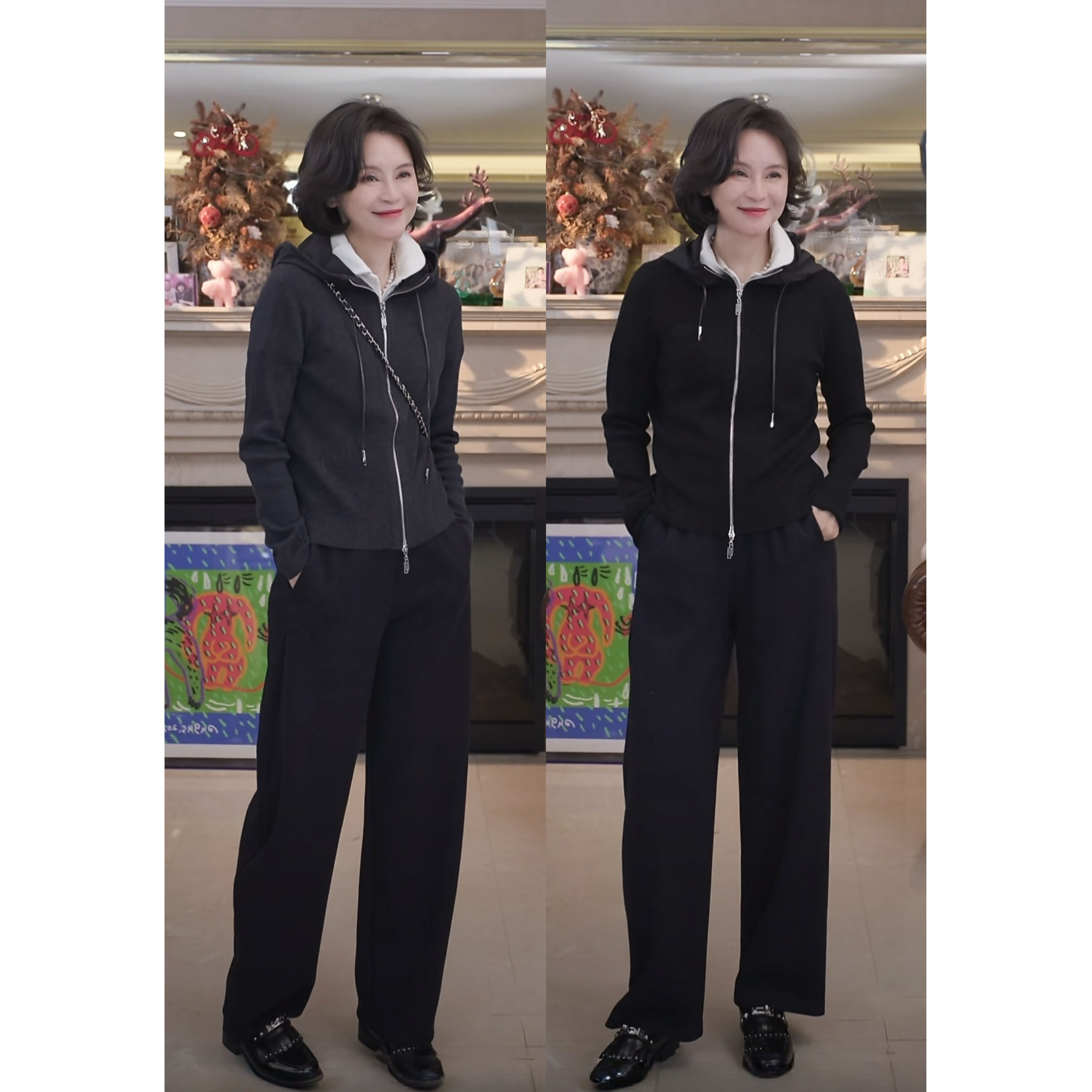 我是摩羯 P家帽衫 新澳100巴素兰羊毛德国STOLL机秋连帽开衫