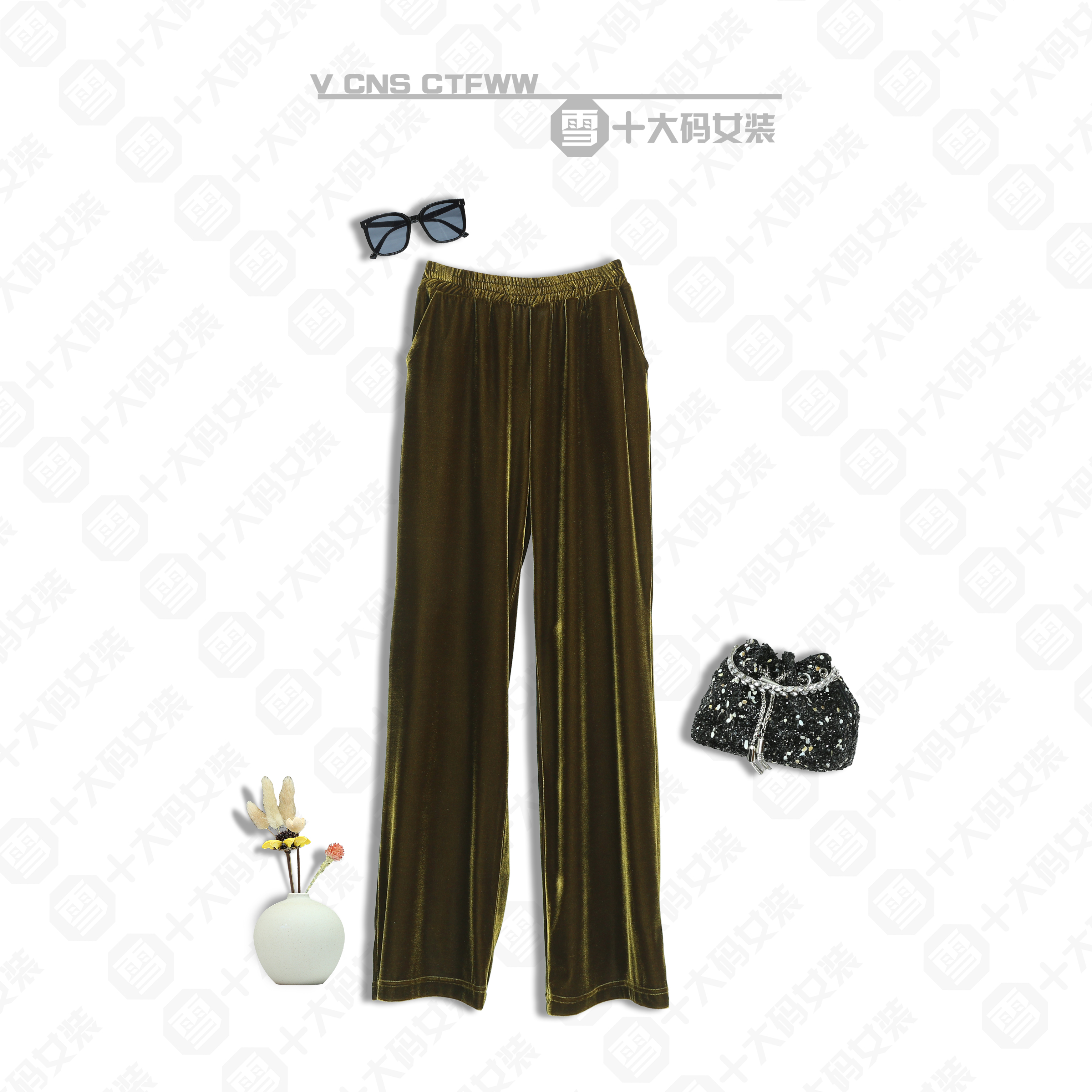 S6011+6856（阔腿裤）国风新中式拖地裤阔腿裤