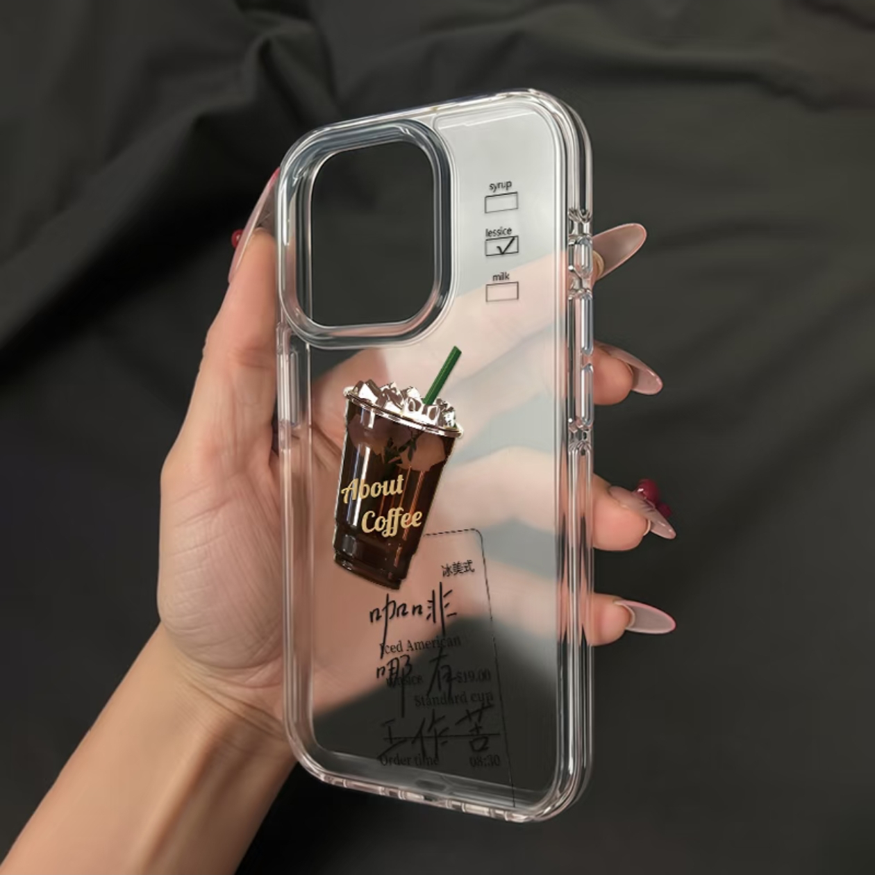 奥菲顿咖啡哪有工作苦适用iPhone16高透手机壳华为vivo小米oppo套