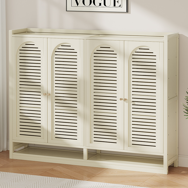 鞋柜子2025新款轻奢大容量入户门口靠墙玄关柜子欧式家用带门防尘