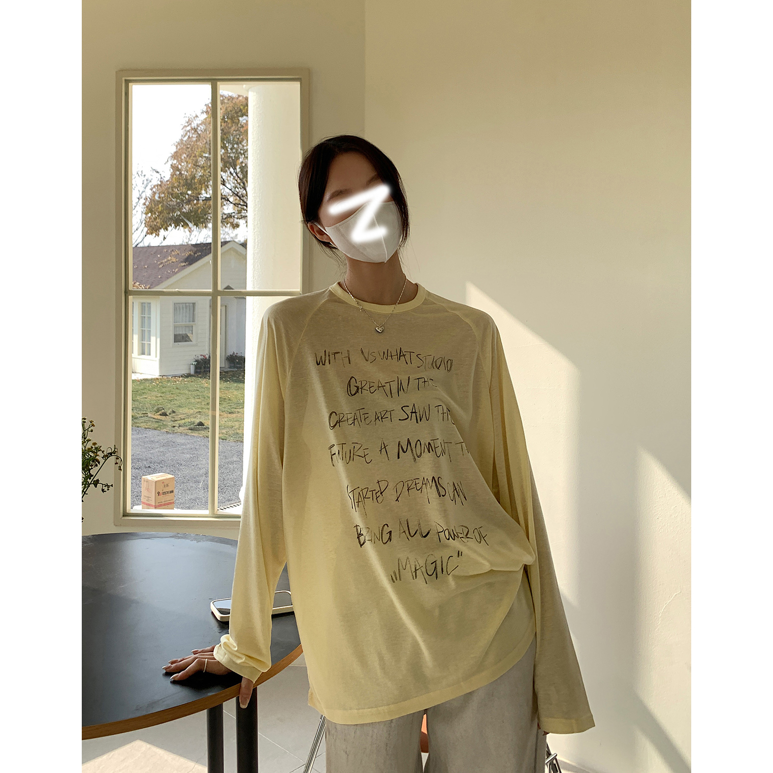 「芝士奶芙」休闲百搭薄款长袖T恤女秋季微透薄款防晒罩衫空调衫女