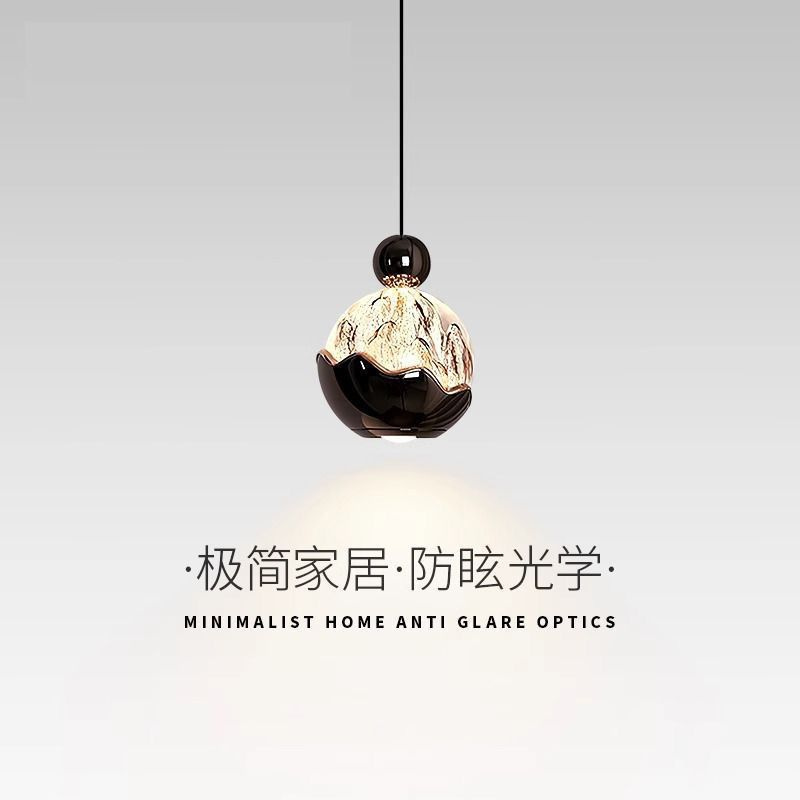 床头吊灯可升降电视墙玄关吊灯卧室高级感智能手扫意式极简小吊灯