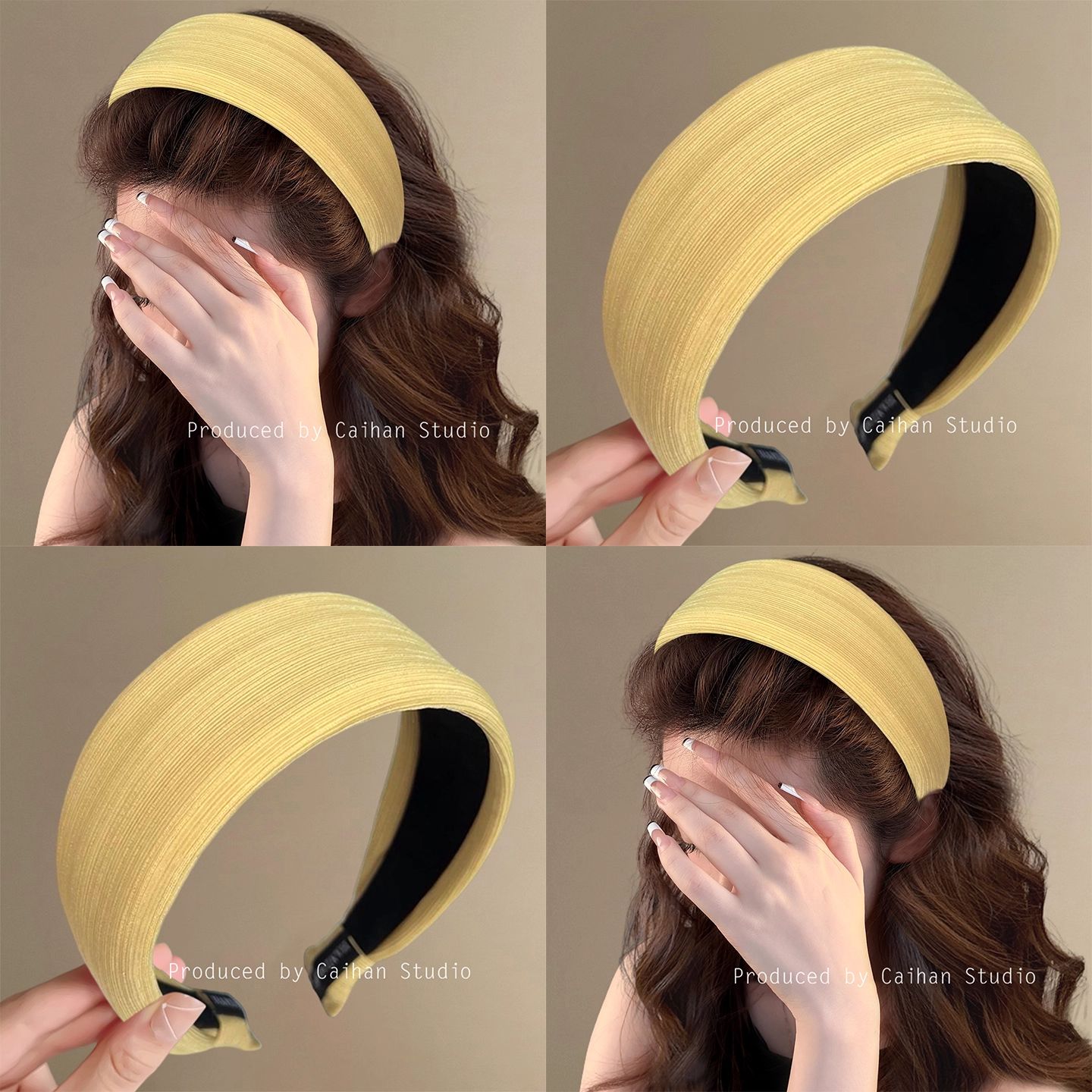 柠檬茉莉~气质高颅顶宽边发箍女轻奢高级感洋气时尚不压发旅行箍
