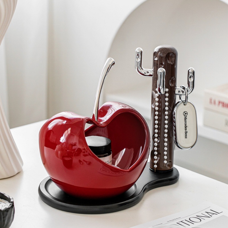 盈璨入户门口玄关放钥匙收纳置物架摆件樱桃高档鞋柜客厅装饰收纳