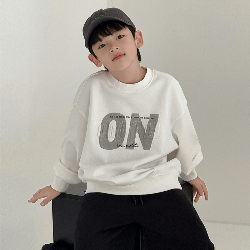 【2025秋款上新】男童卫衣儿童洋气宽松春秋款长袖中大童休闲韩版潮