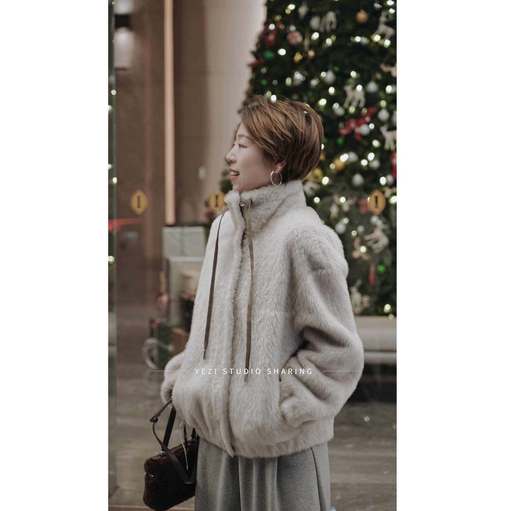 【经典重塑】西班牙羊皮毛一体拉链大廓型皮毛一体皮草外套25430078