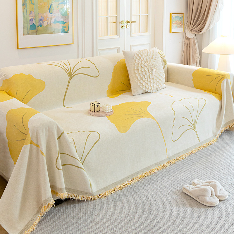 ins风防猫抓沙发巾现代简约沙发套罩全包直排四季通用靠背盖布毯