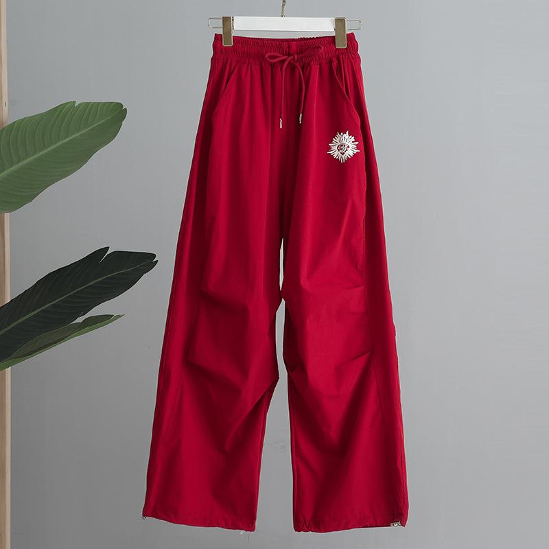 广场舞裤子夏季新款速干中腰休闲宽松阔腿伞兵裤运动跳鬼步舞裤子