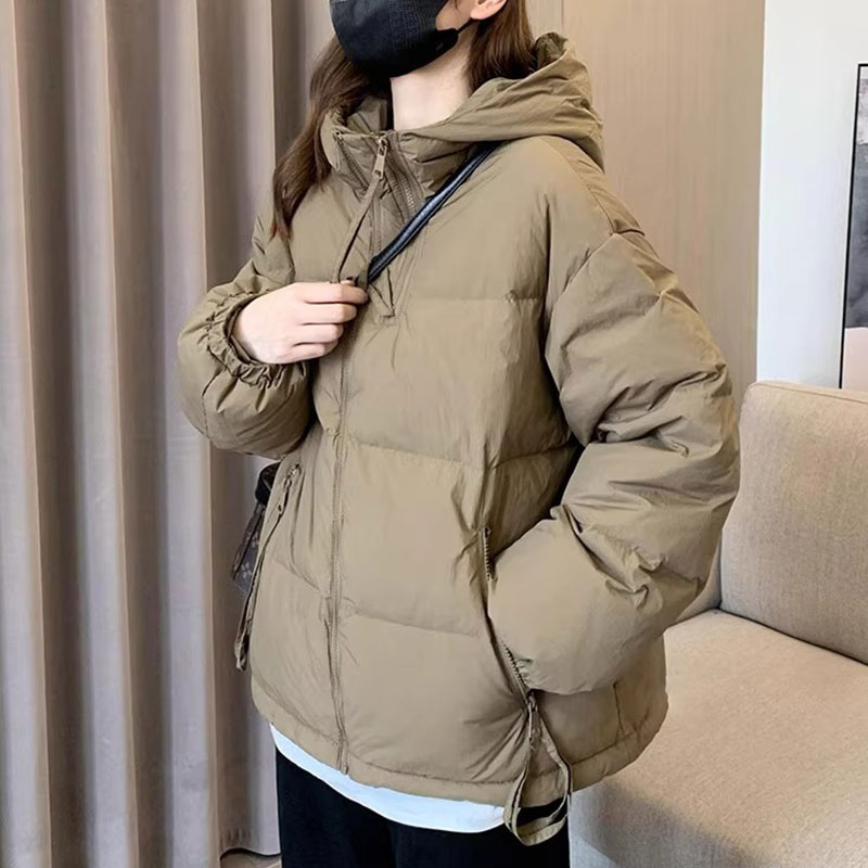 2025新款百搭洋气复古气质高级感上衣女士连帽保暖舒适外套秋冬