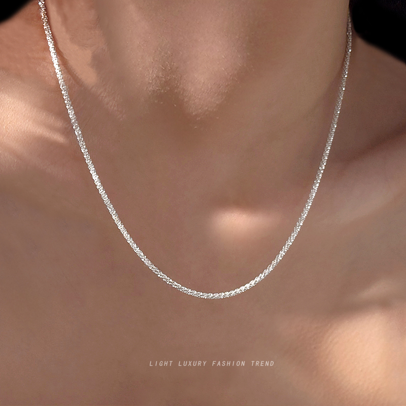 钛钢项链 时尚满天星项链男潮流高级感百搭小众轻奢男士锁骨链女