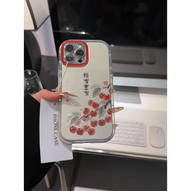 樱有尽有适用苹果16promax泡芙手机壳iPhone15羽纱华为oppo小米15