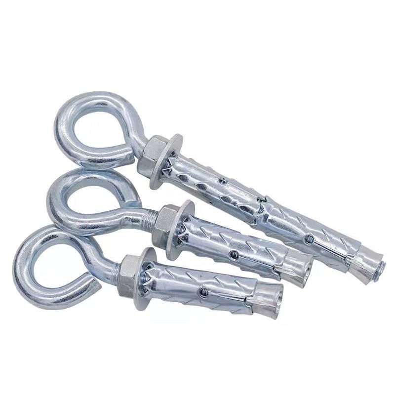 吊环膨胀挂钩带倒刺晾衣神器膨胀螺丝专用穿山刺空心砖灯钩泡沫砖