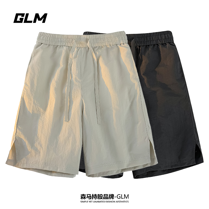 【二条装】GLM潮牌夏季款男士运动短裤宽松时尚沙滩百搭情侣五分裤