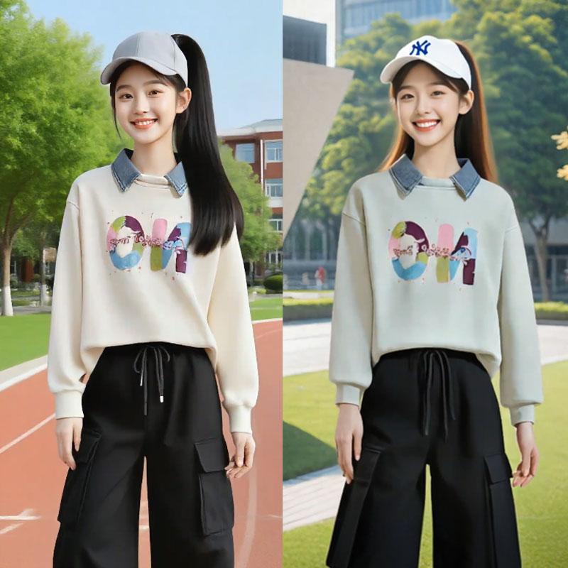 女大童卫衣12-15岁初中生14中学生16女孩17衣服18高中生2025新款
