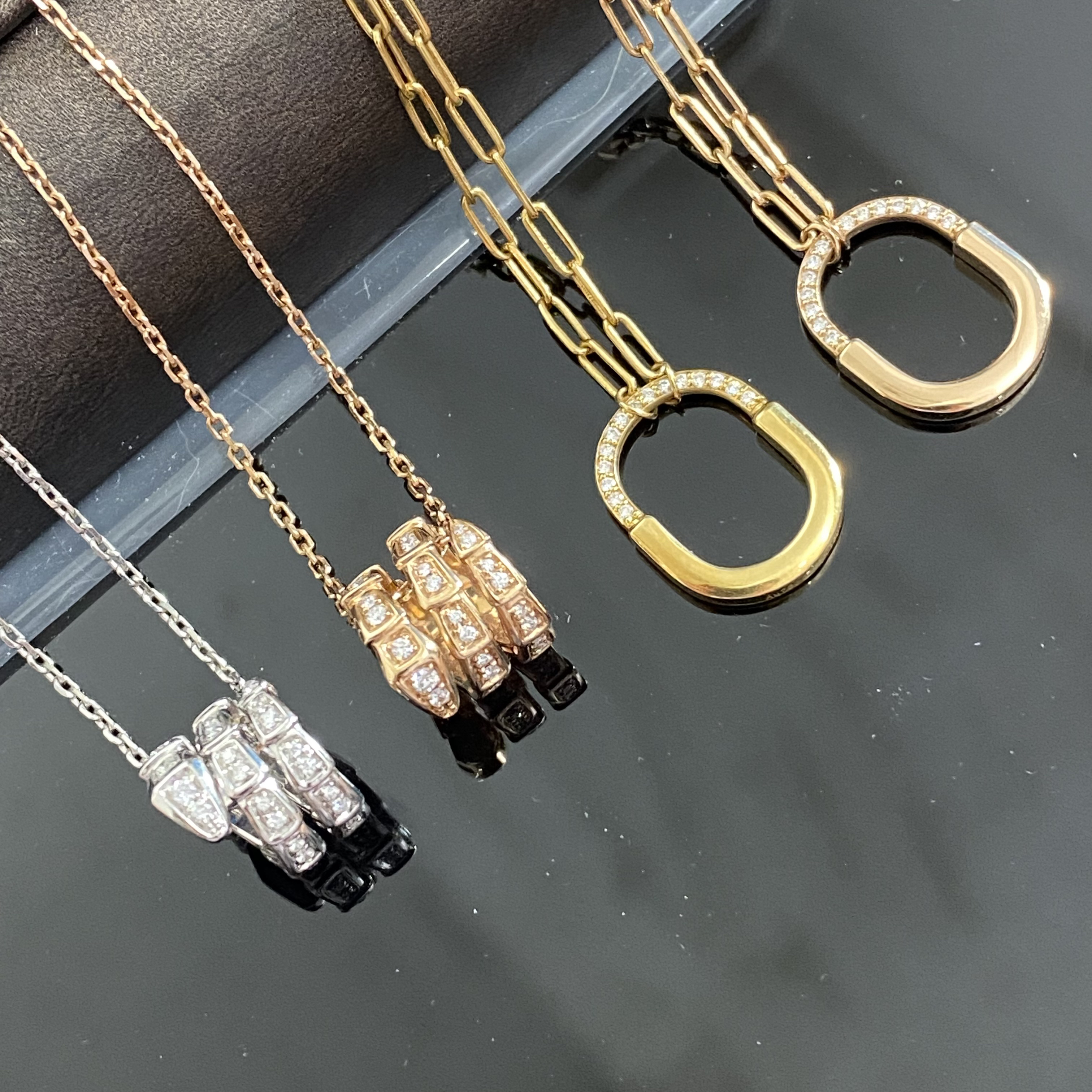清仓/孤品18k钻石项链 套链