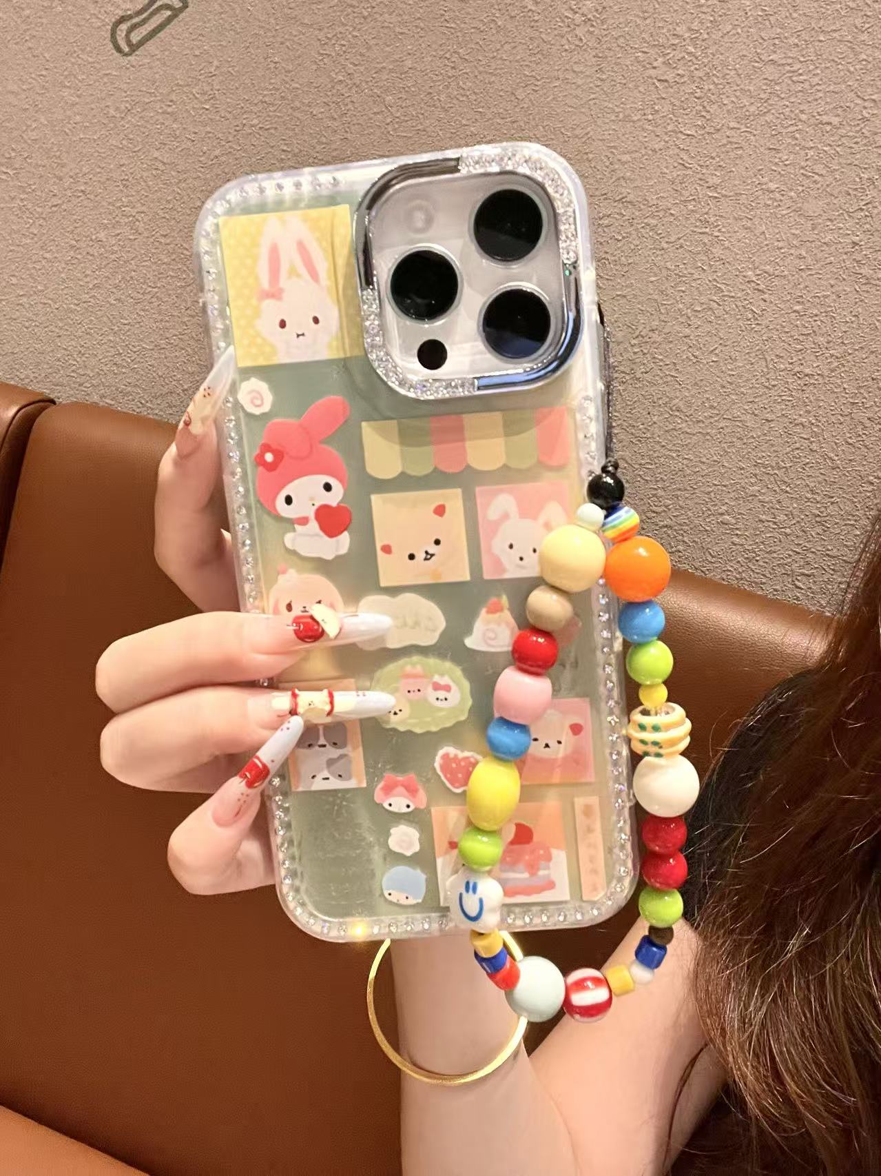 【自带相机保护按键】可爱美乐蒂适用苹果16/15/14/13防摔手机壳