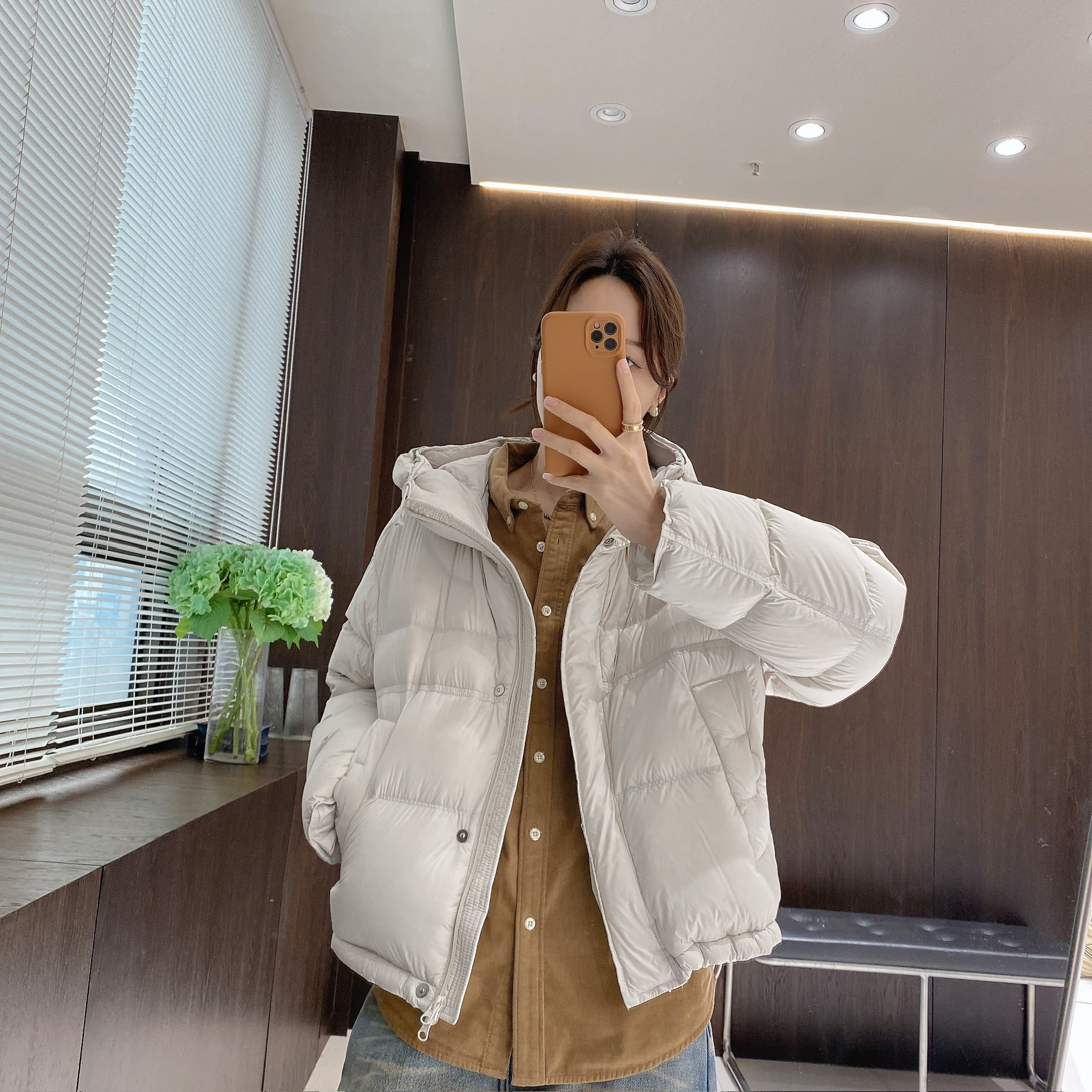 IMFLY金小金自制女装 90鹅绒羽绒服DYW10250冬季厚款连帽羽绒服