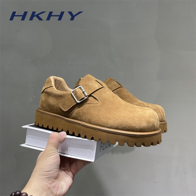 HKHY一脚蹬懒人鞋秋冬男鞋时尚休闲百搭潮款男士鞋子秋季新款流行