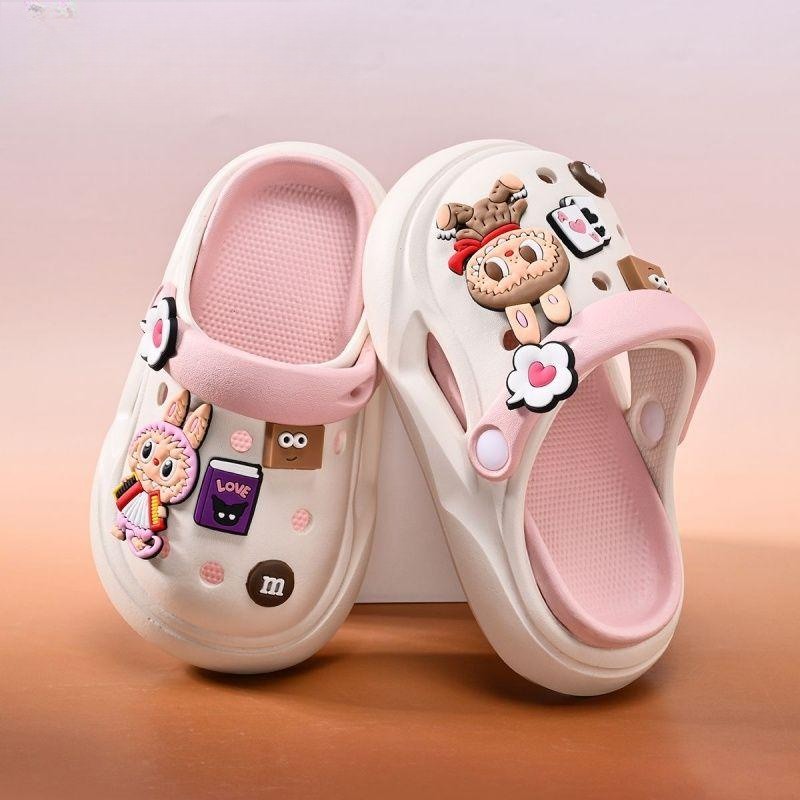 拉布布儿童洞洞鞋女童拖鞋宝宝eva软底防滑居家外穿沙滩鞋卡通