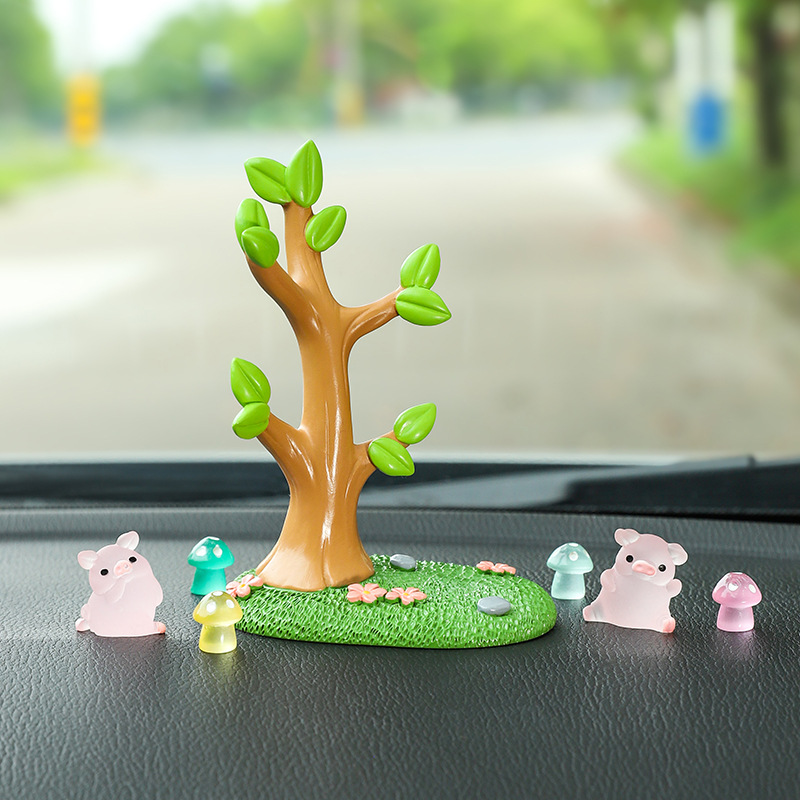 小摆件车内工艺树脂搭配摆件好运中控台装饰汽车装饰汽车怀挡装饰