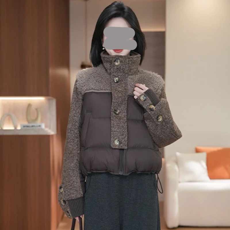 2025冬气质型短款长袖拉链显瘦棉服外套保暖御寒休闲百搭外套T