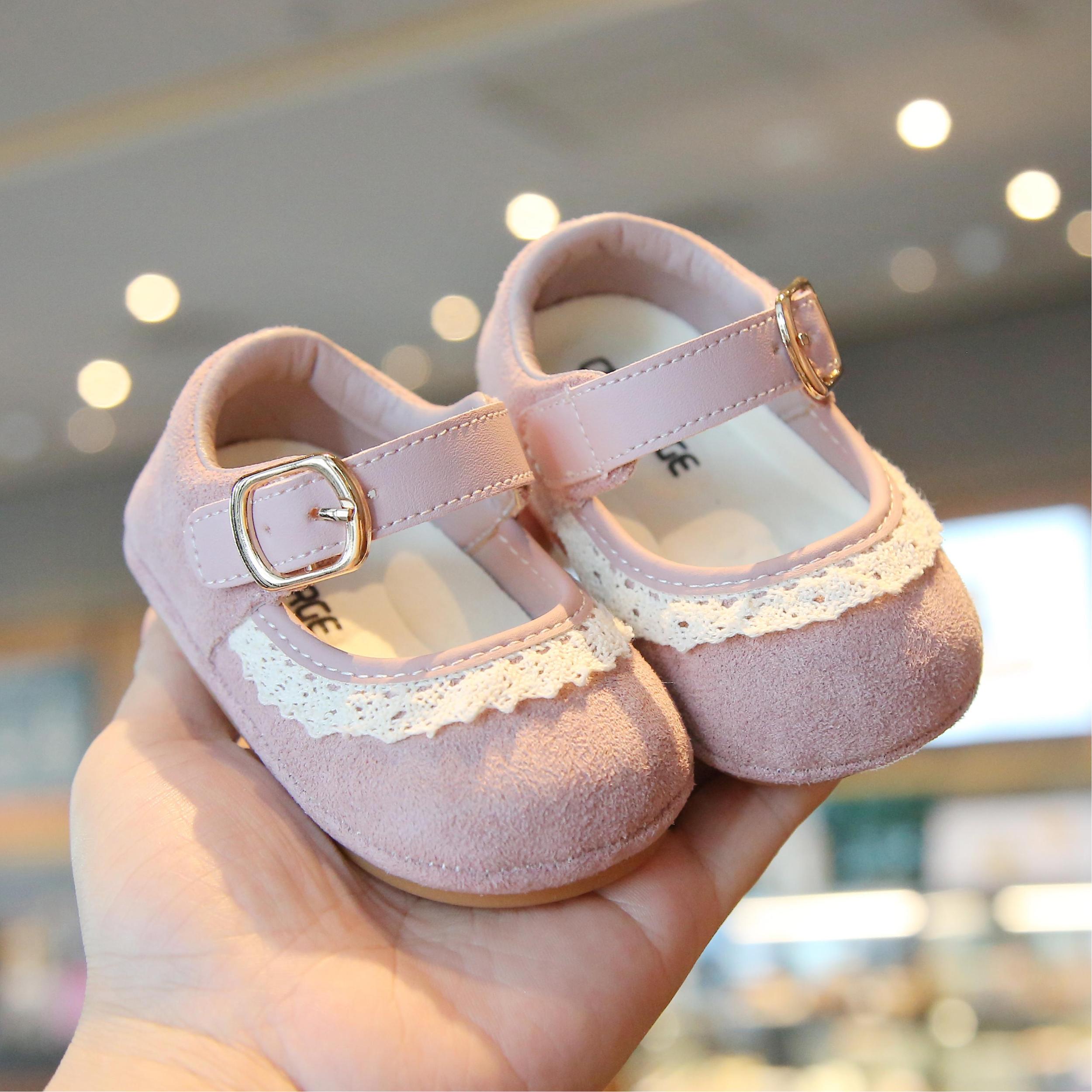 夏季女宝宝公主鞋0-2岁半包软底韩系复古女宝宝夏季学步鞋