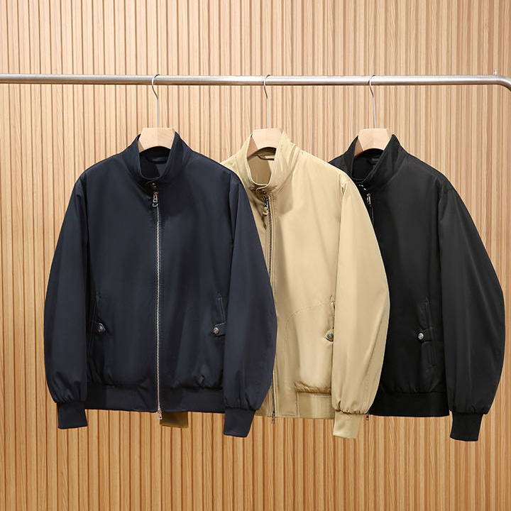 气质行政风2025秋季新款男士高级感商务休闲哈林顿夹克外套潮1703